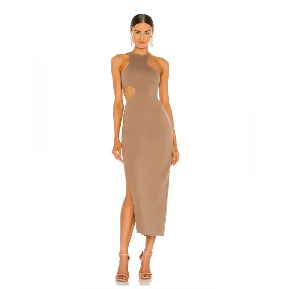 x REVOLVE Rylan Midi Dress in Taupe
Michael Costello size L NWT